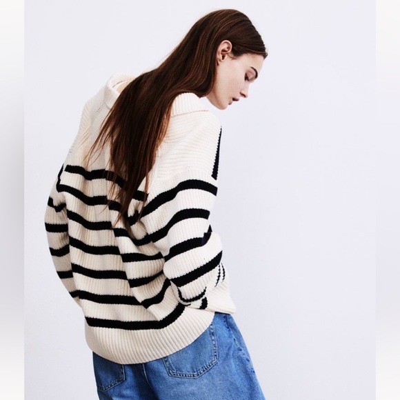 NWT rib knit striped sweater - Picture 2 of 4